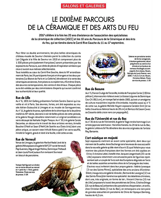 Article l'Estampille Objet d'Art